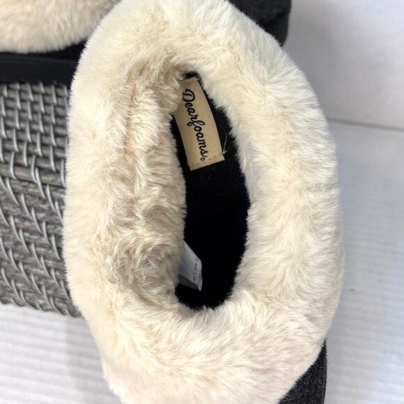 Dearfoams Women's Slippers Size 9-10 Wool Blend Memory Foam Indoor Outdoor - Picture 2 of 6